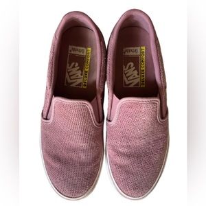 Vans Ortholite Deluxe Comfort Slip On Sneaker Dusty Pink Perforated